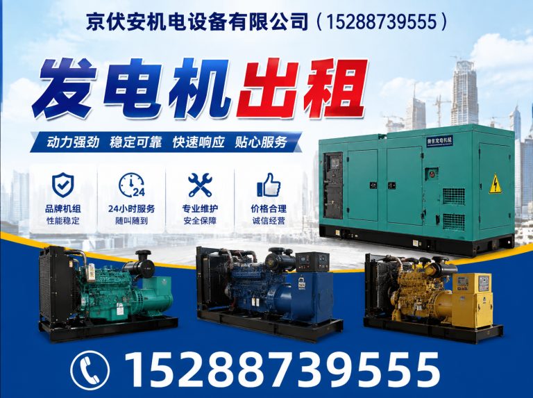塔城发电机出租展示图